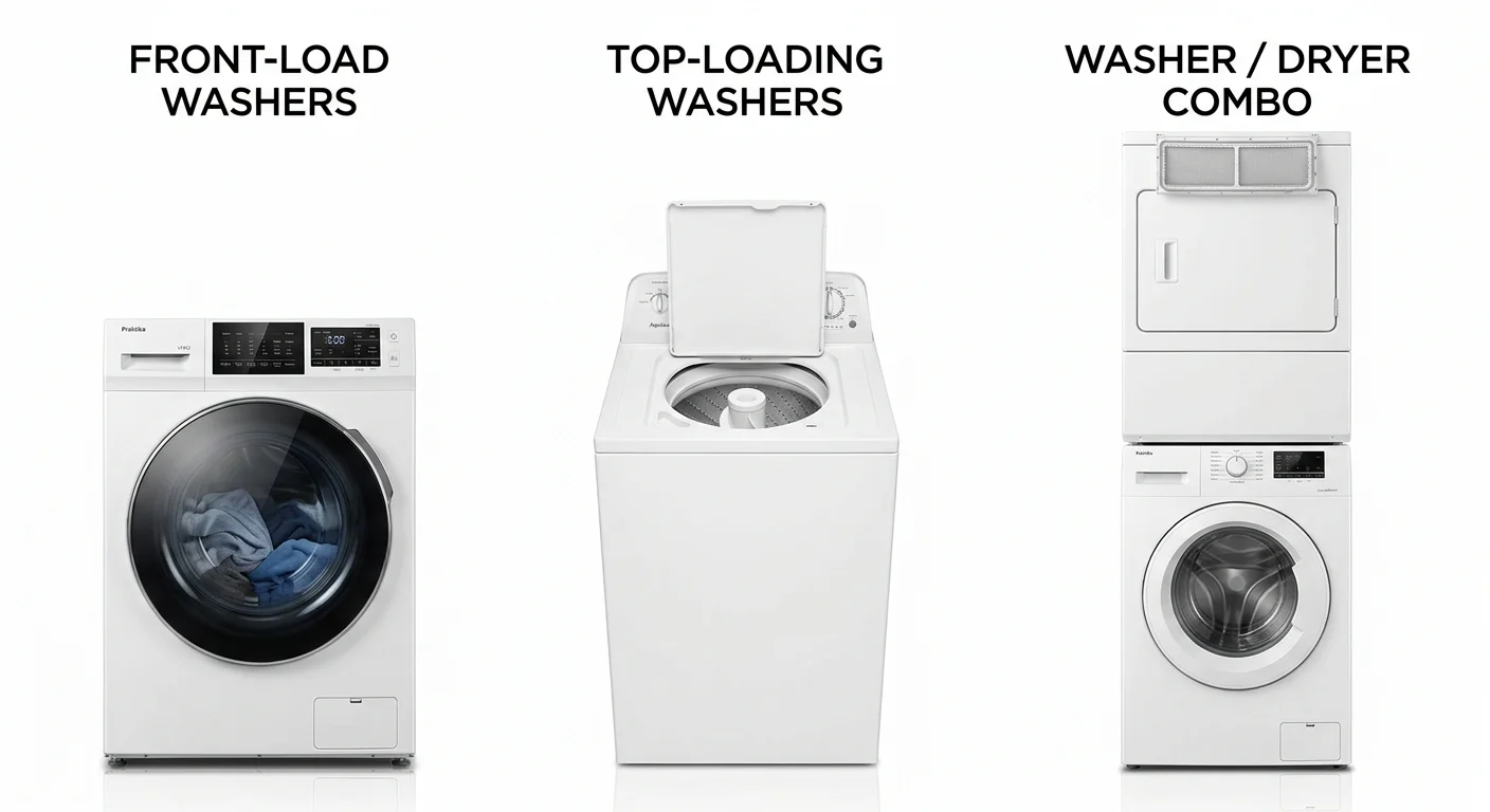 Modern premium laundry appliances